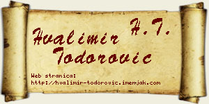 Hvalimir Todorović vizit kartica